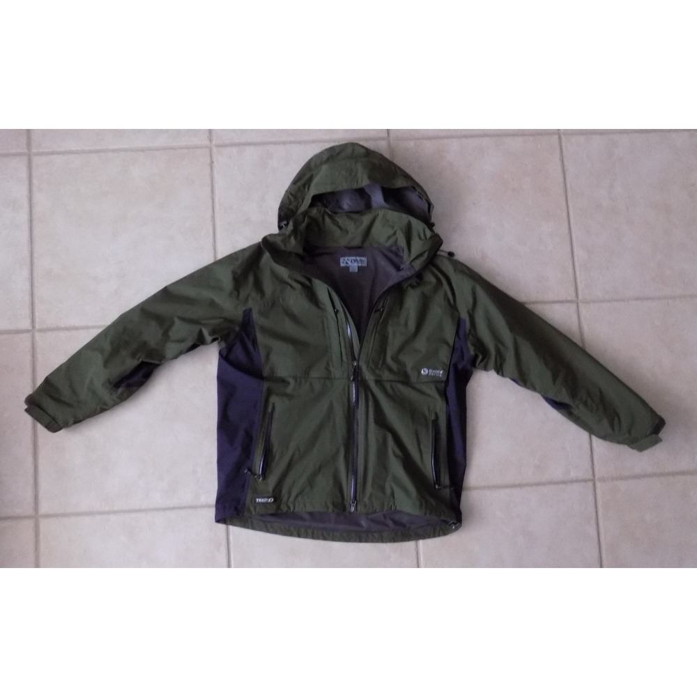 Guide Series TecH2O Rain Jacket Mens L Olive Green Waterproof Hooded